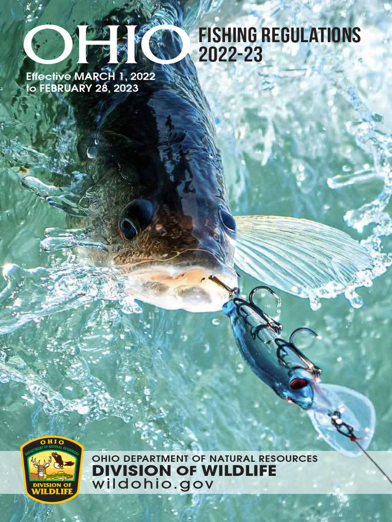 Ohio Fishing Regulations 2022-23 | PDF | Lake Erie | Angling