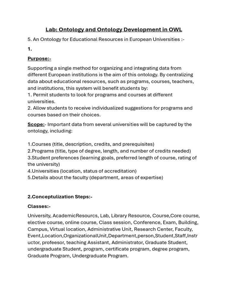 Educational Resource Ontology in OWL | PDF