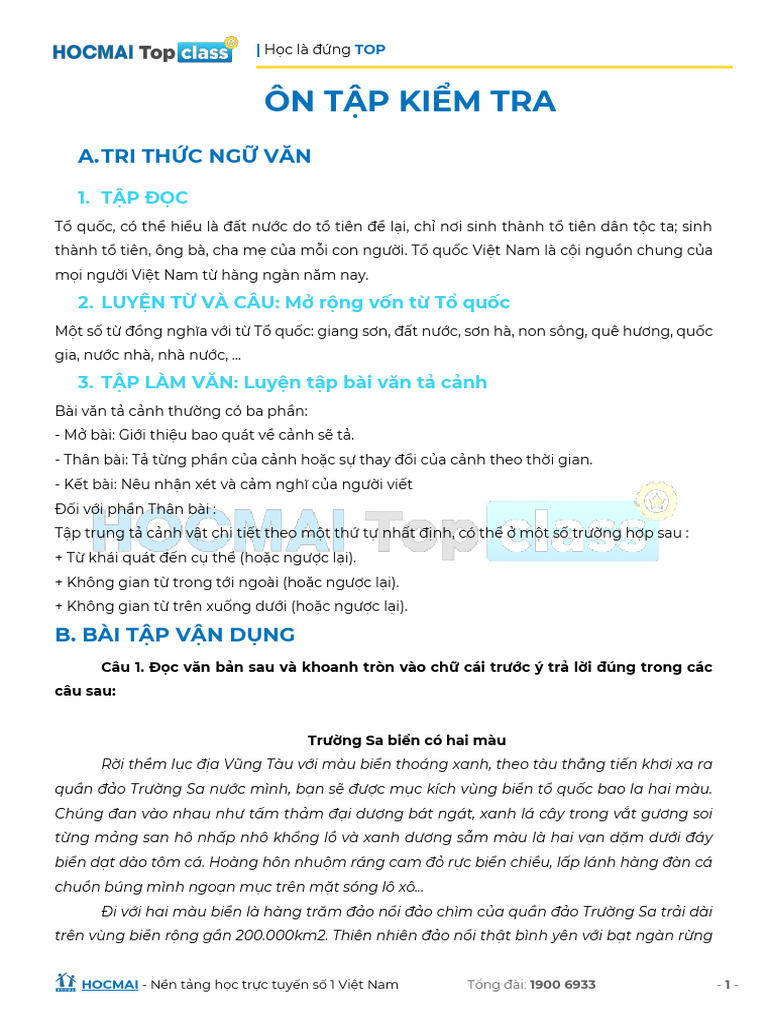 Topclass PHT BAS Buoi 07 Lop 5 A1 | PDF