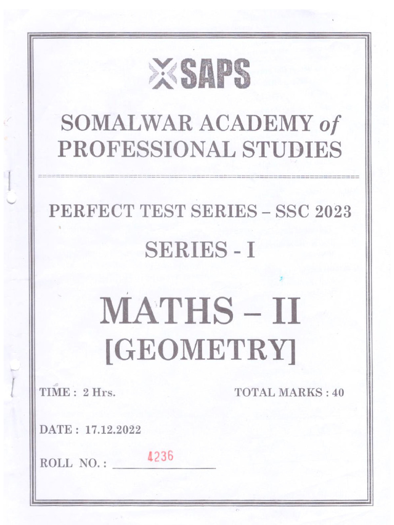 Sap Maths 2 2023 | PDF
