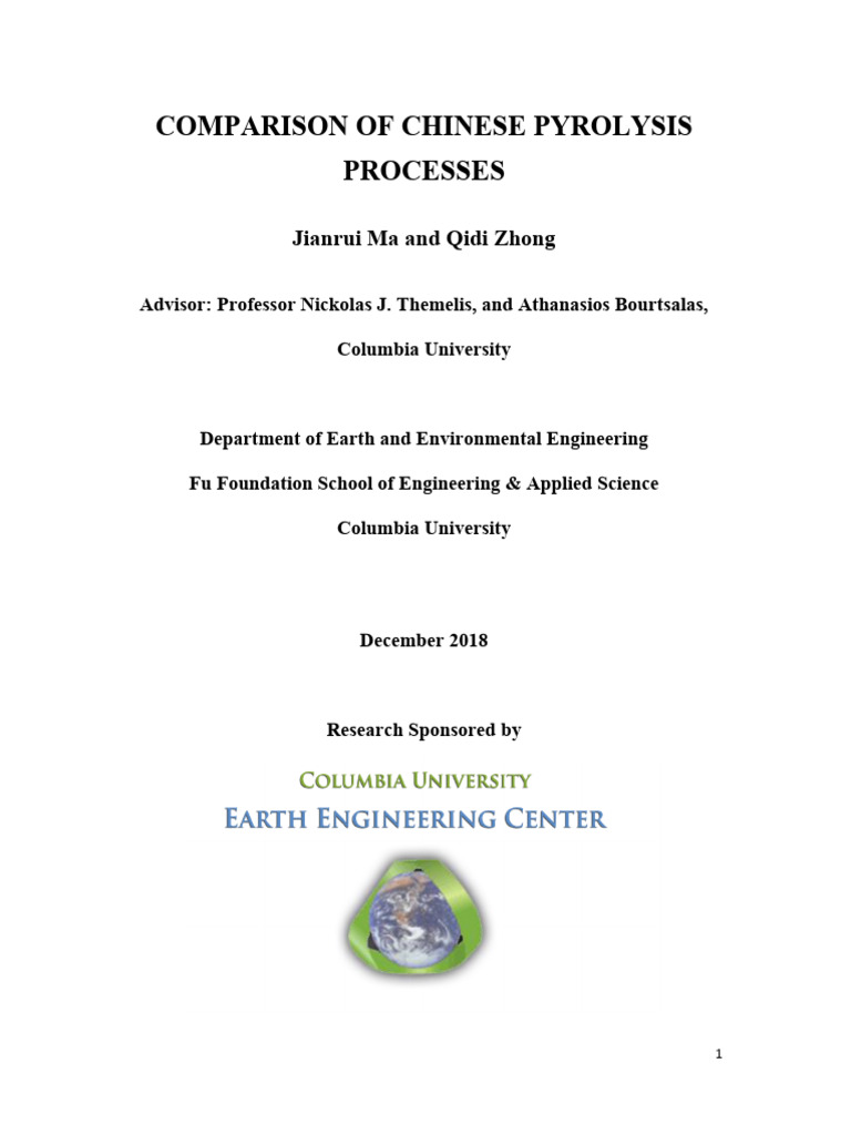 Chinese Pyrolysis Processes Comparison | PDF | Pyrolysis | Municipal ...