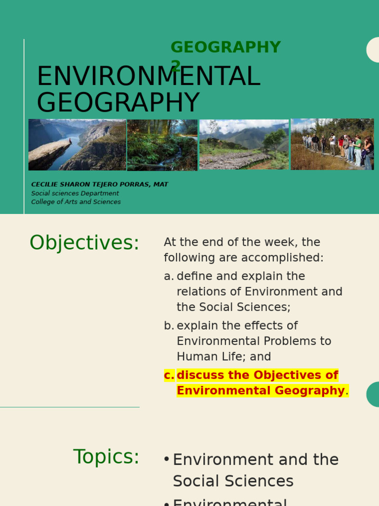 W2 Environmental Geography | PDF | Geography | Social Sciences