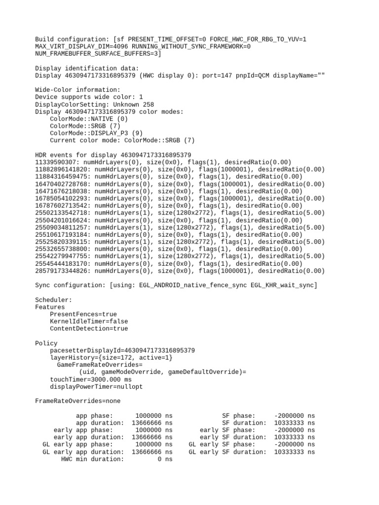 Display Configuration and HDR Data Analysis | PDF | System Software ...
