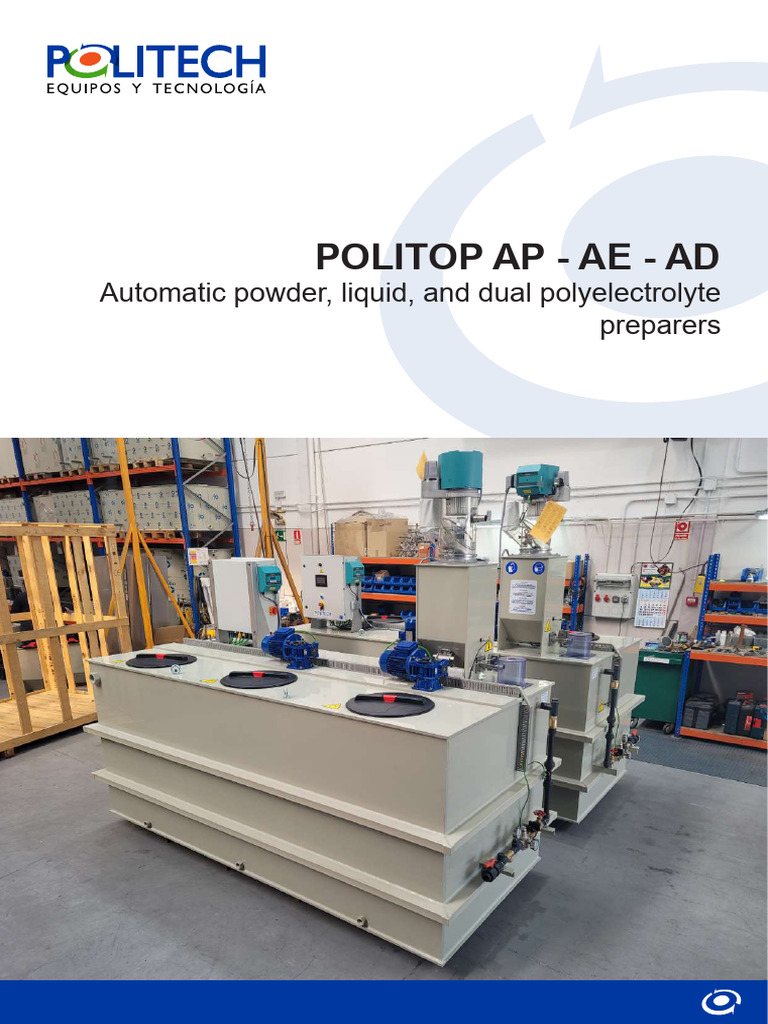 Automatic Polyelectrolyte Preparers | PDF | Liquids | Pump