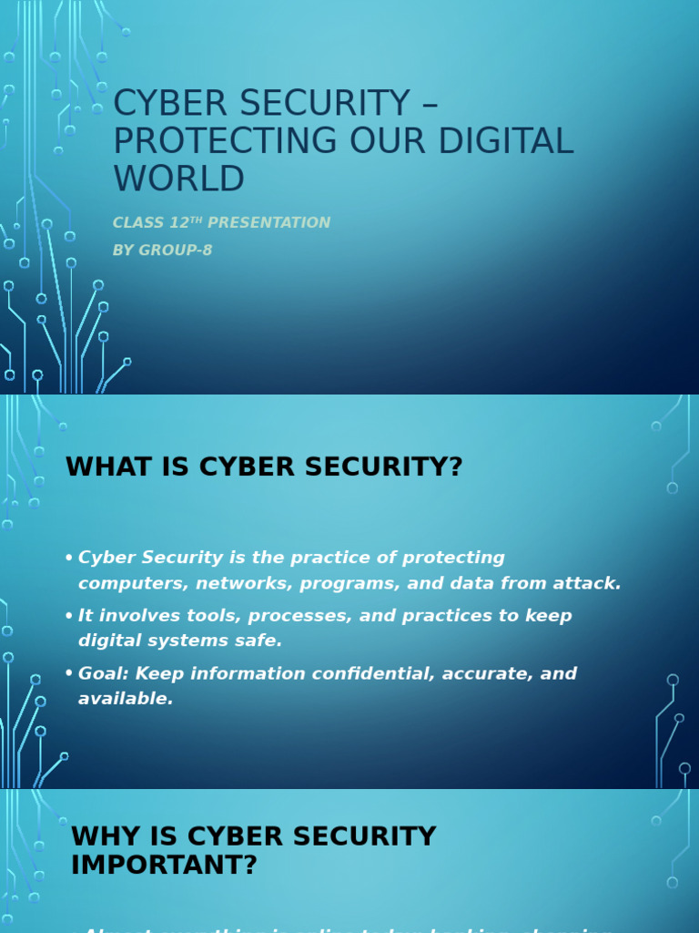 Cyber Security: Protecting Our Digital World | PDF