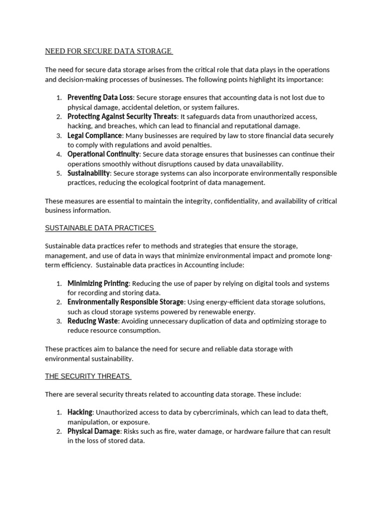 Importance of Secure Data Storage | PDF | Security | Computer Security