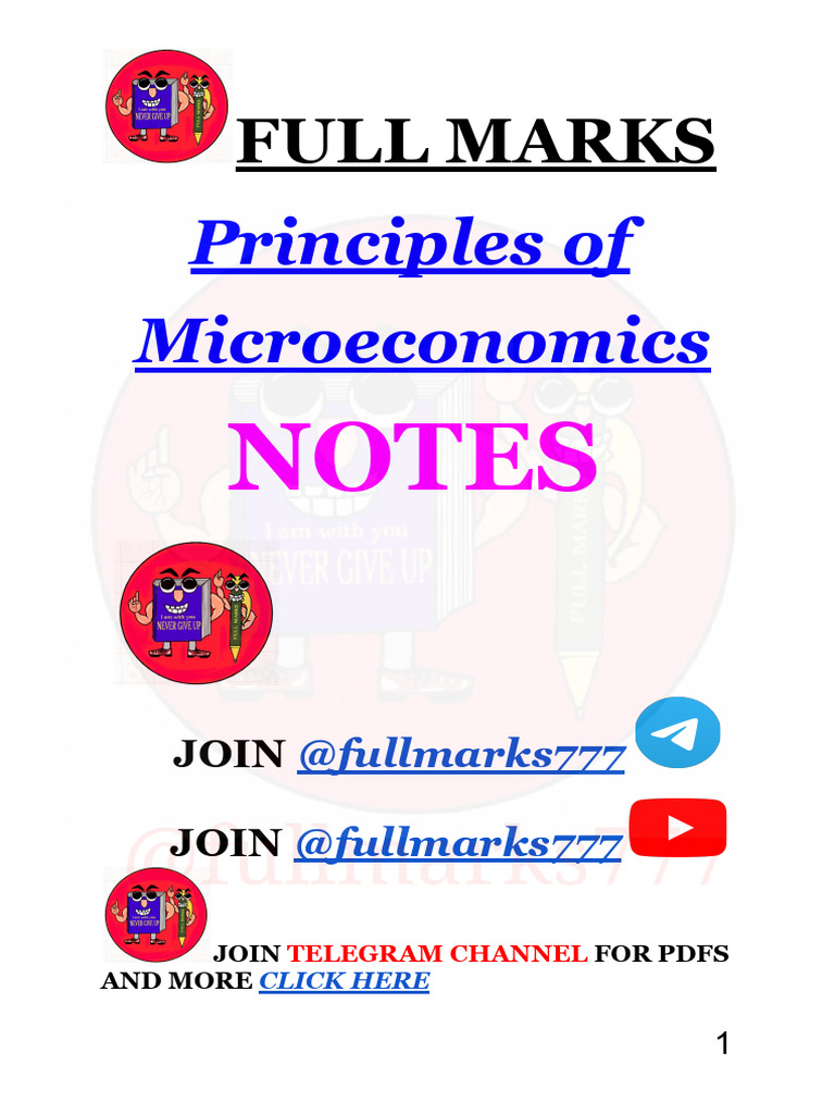 Principles of Microeconomics NOTES | PDF | Oligopoly | Perfect Competition