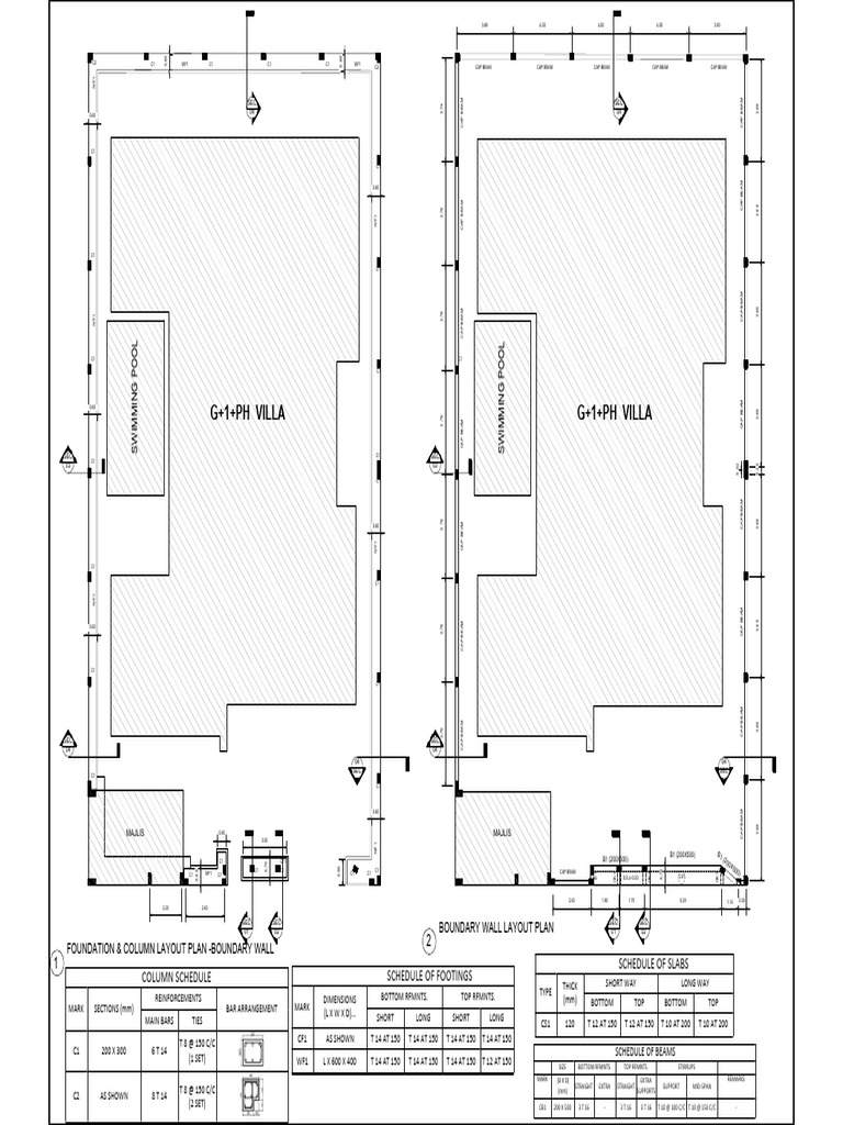 Foundation and Column Layout Plan | PDF | Structural Engineering ...