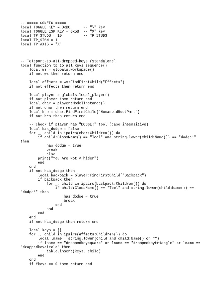 Roblox Teleportation Script Guide | PDF