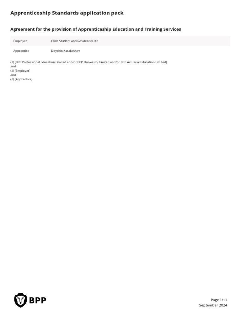 Apprenticeship Standards Application Pack | PDF | Apprenticeship ...
