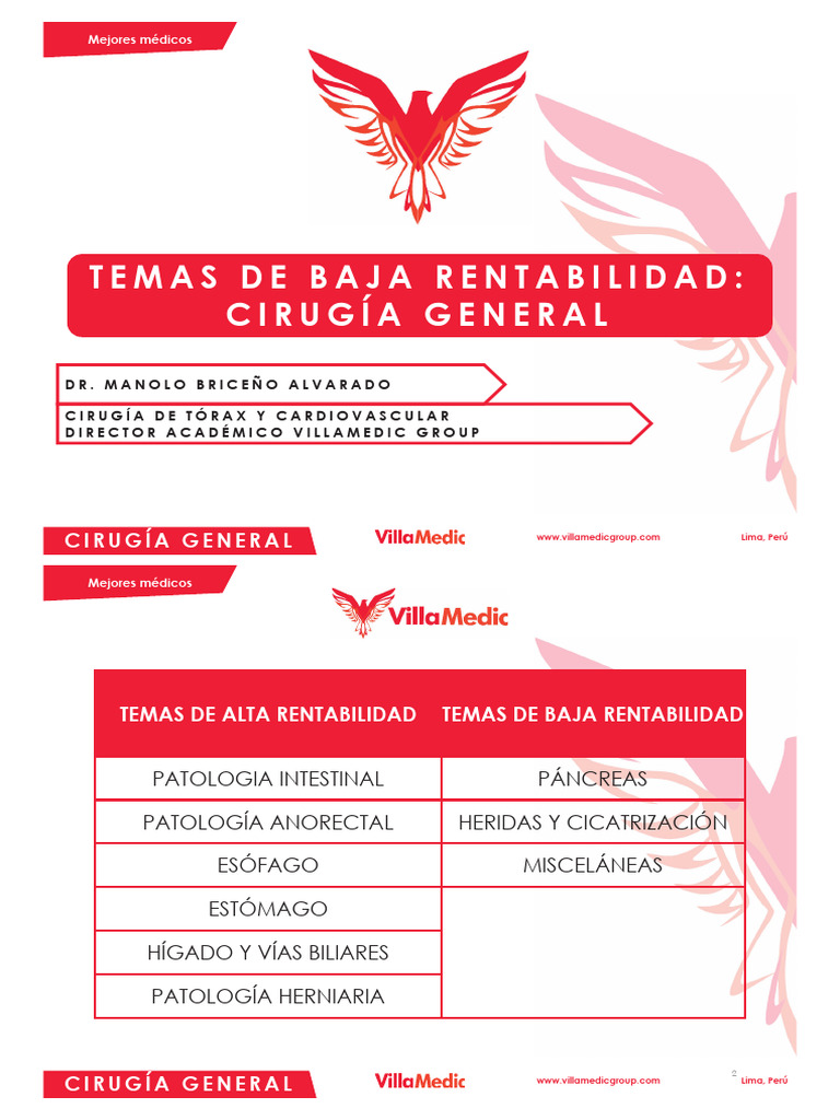 Temas de Baja Rentabilidad Cirugía General Online1 | PDF | Páncreas ...