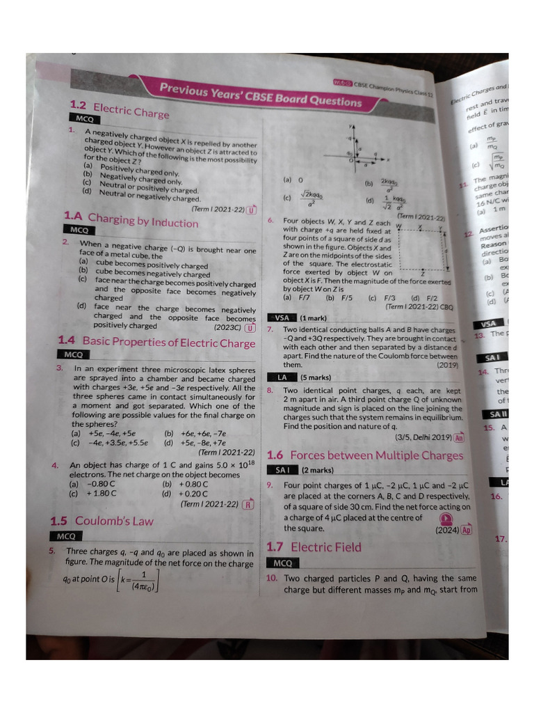 PYQ Ch-1 Physics | PDF