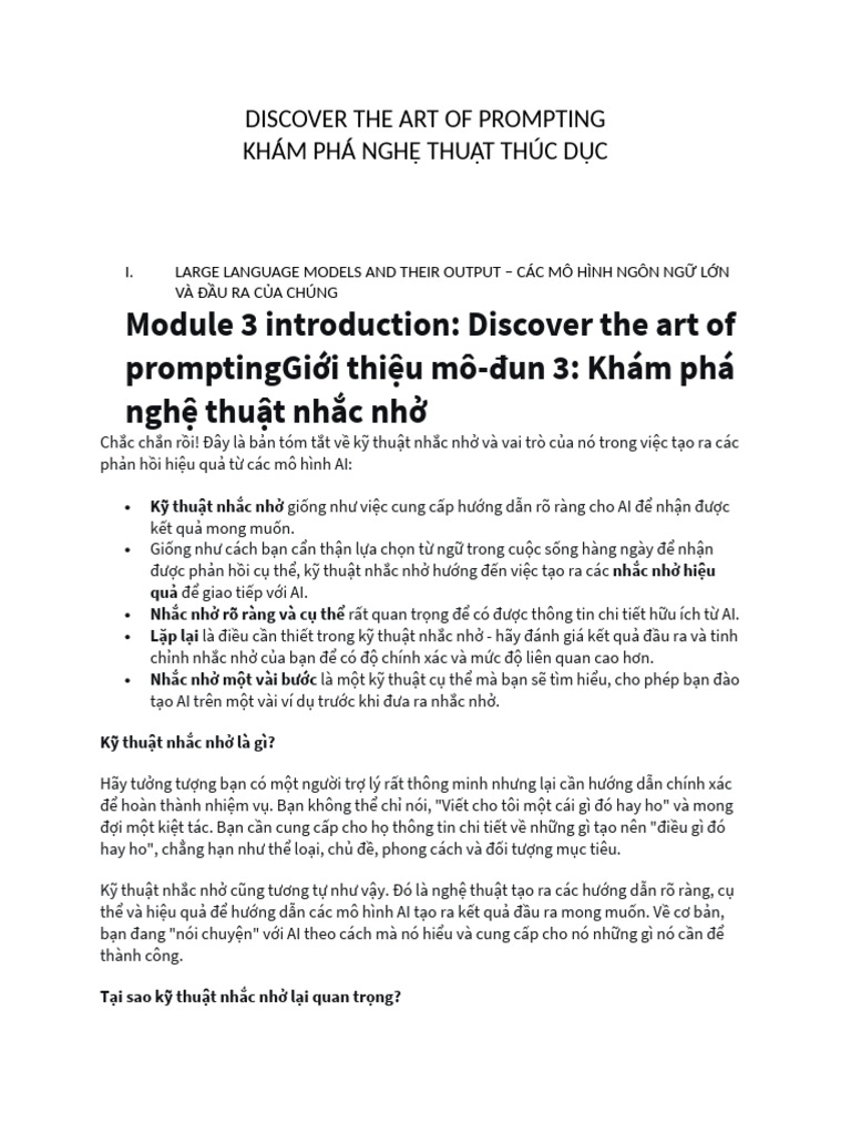 Modul 3 Discover The Art of Prompting | PDF