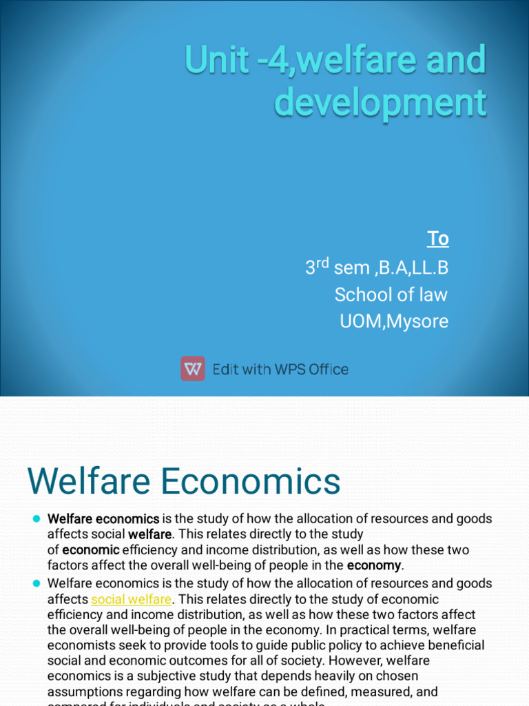 Welfare Economics and Pareto Optimality | PDF | Welfare Economics ...