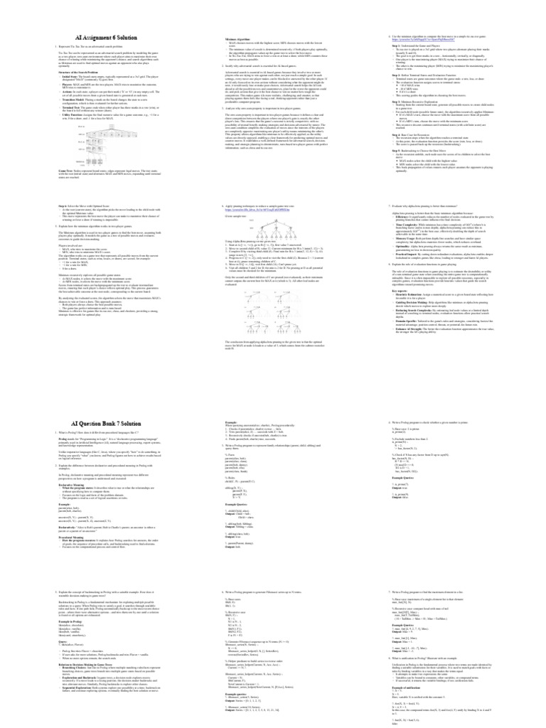 AI Assignment 6 Solution (2 Files Merged) | PDF | Computer Programming ...
