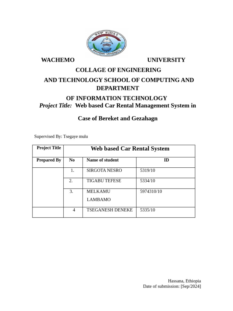Web-Based Car Rental System Project | PDF | Use Case | Computing