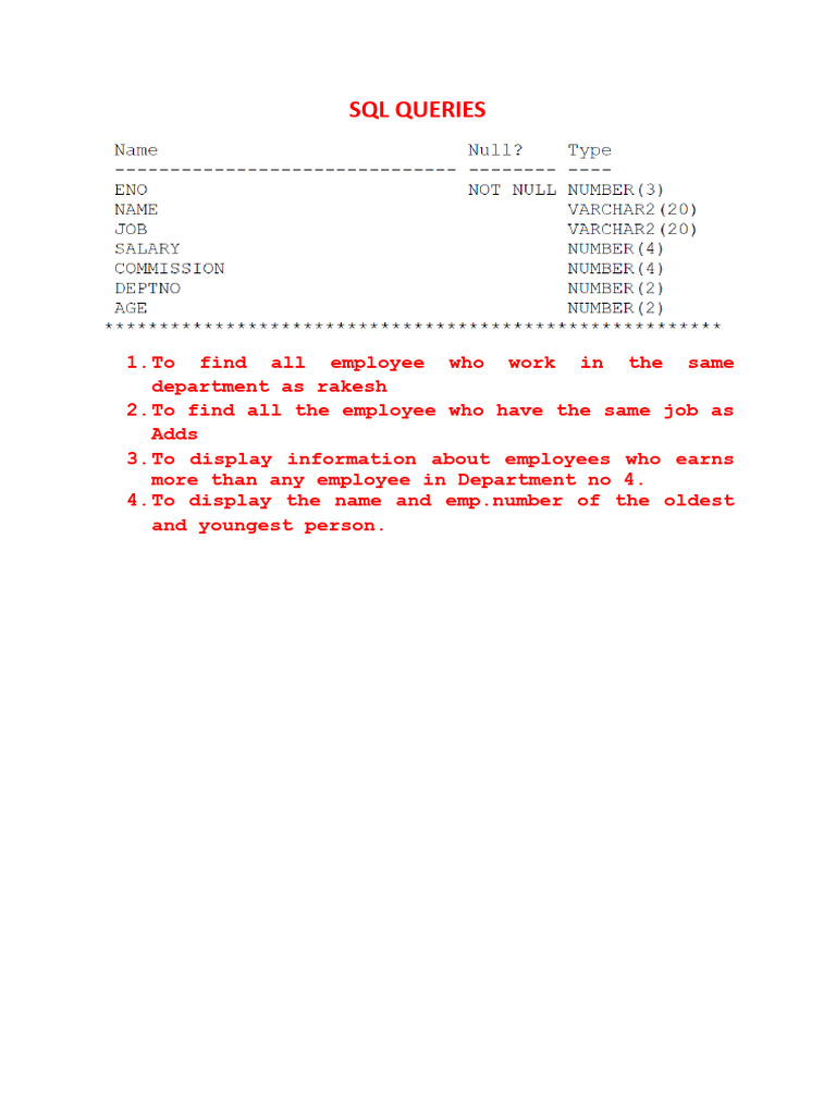 Dbms Queries Basic 1 Ques | PDF