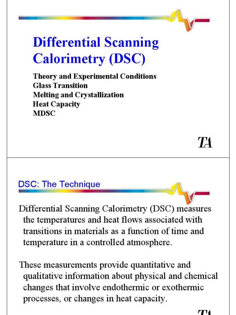 Differential Scanning Calorimetry Overview | PDF | Differential ...