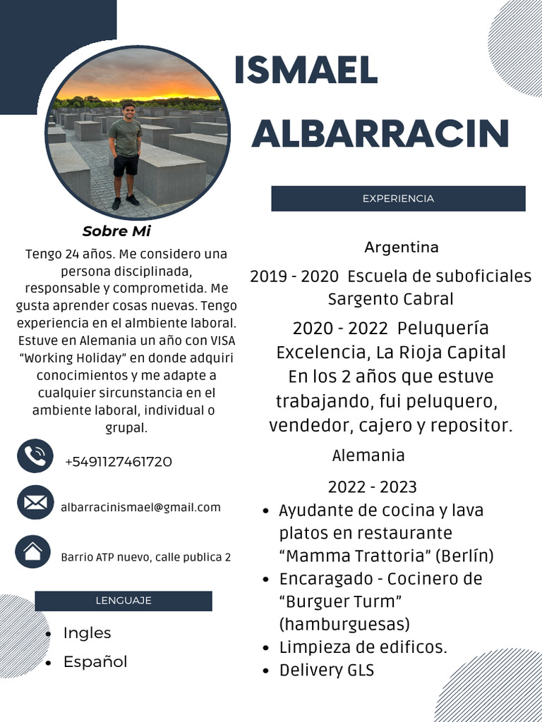 Ismael Albarracin Cv Pdf