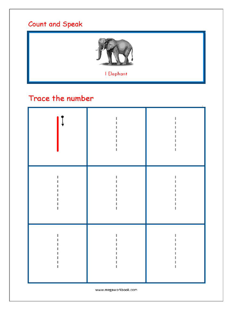 One Two Three Four For Kids Book Tracing Book | PDF