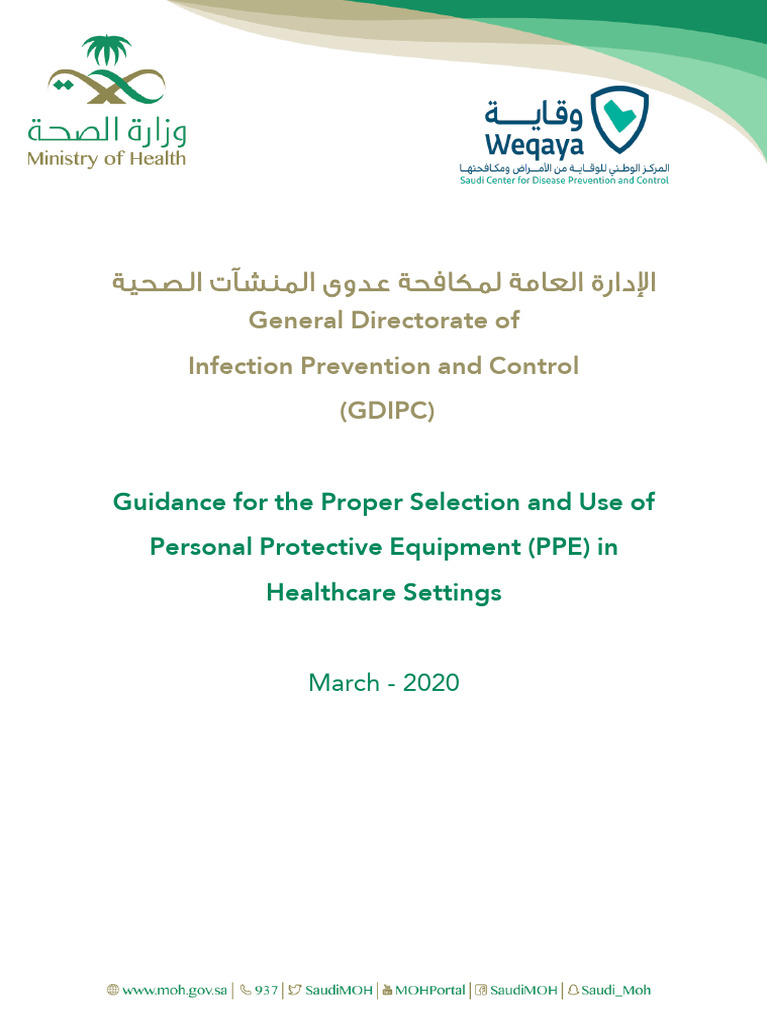 PPE Guidelines for Healthcare Settings | PDF | Personal Protective ...