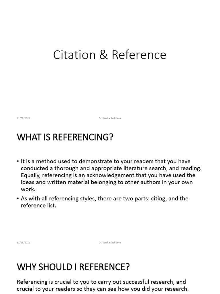 Citations & References | PDF | Citation