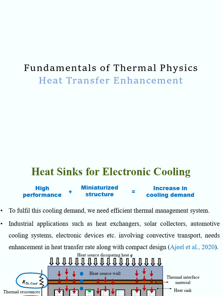 Heat Transfer Enhancement Techniques | PDF | Heat Transfer | Heat Exchanger