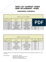 RASPORED, Petak Subota