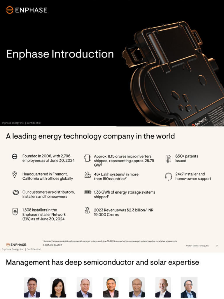 Enphase Energy Confidential Overview | PDF