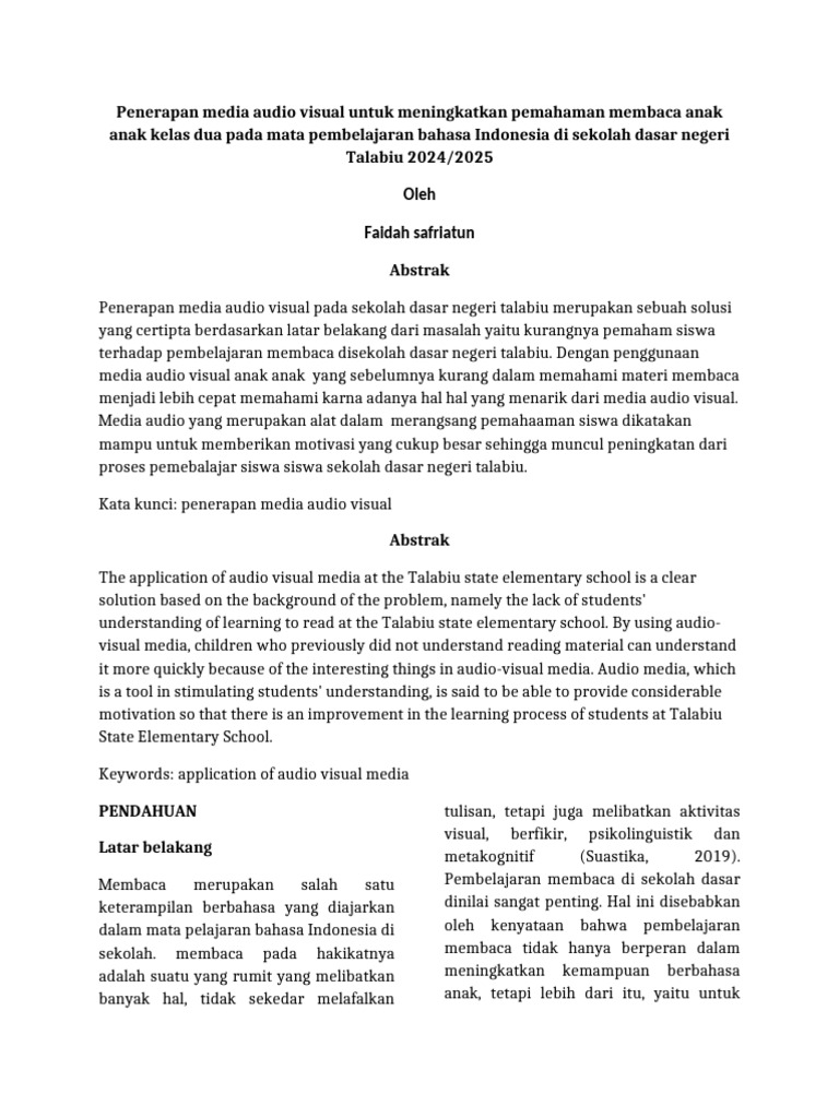 Media Audio Visual Tingkatkan Membaca Anak | PDF