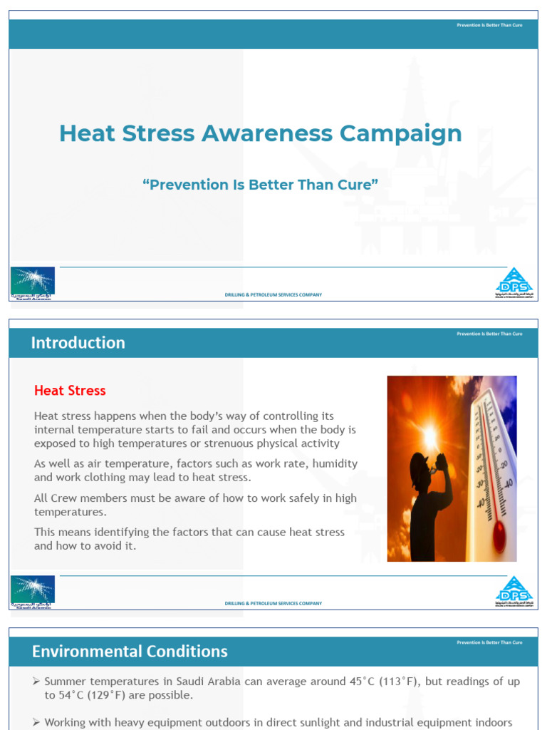 Heat Stress Awareness and Prevention Guide | PDF | Hyperthermia | Stroke