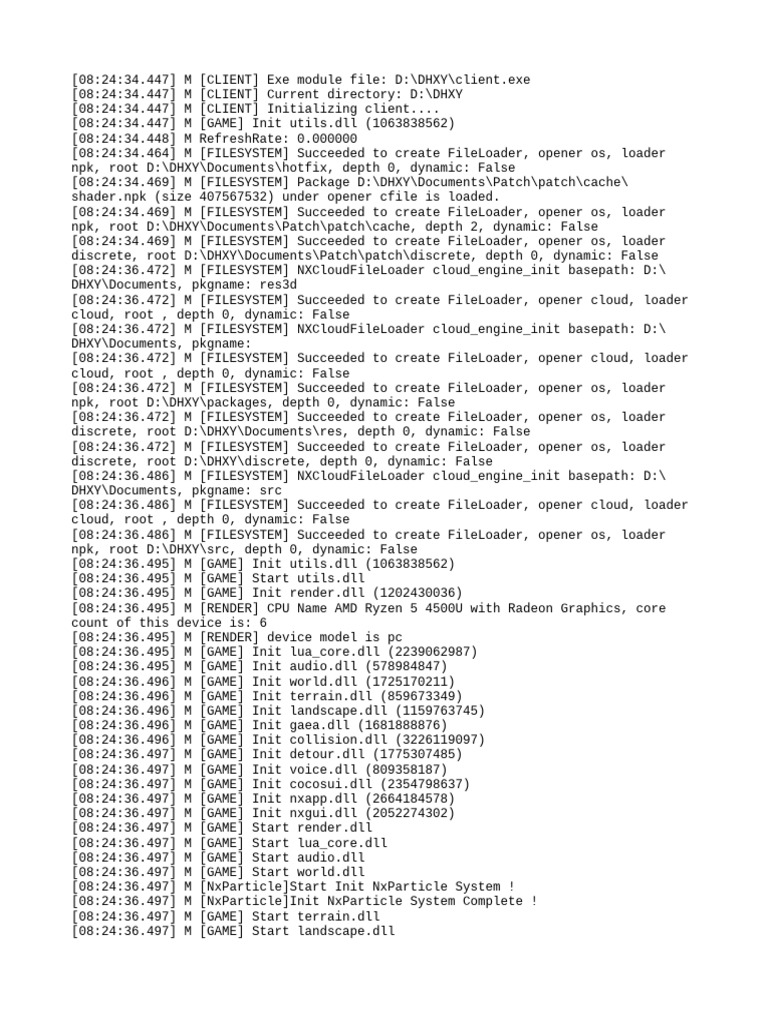 Client Initialization Log Details | PDF | Shader | 3 D Computer Graphics