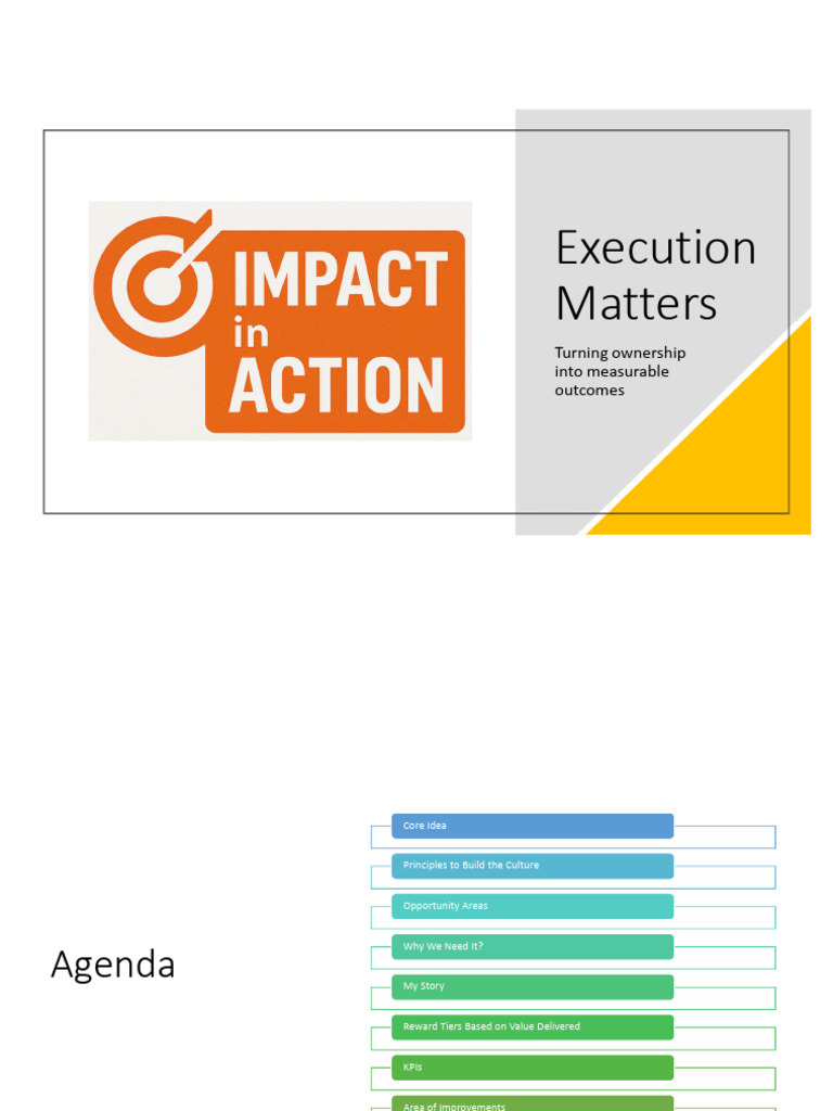 Execution Culture: Rewarding Impact | PDF | Performance Indicator ...