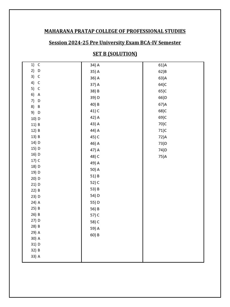 Bca-1 Set B | PDF