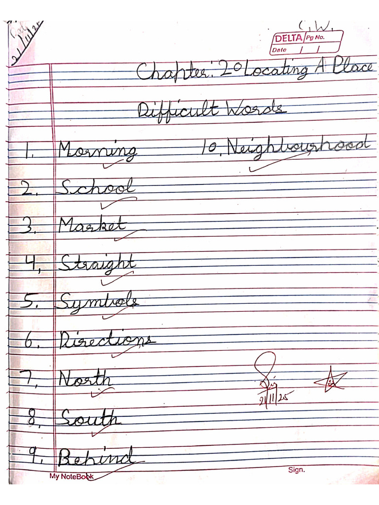 Class-2, EVS, Notebook Work | PDF