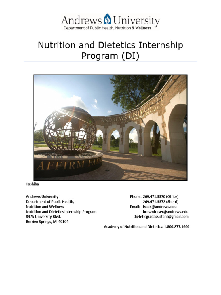Intern Handbook Use | PDF | Dietitian | Menu