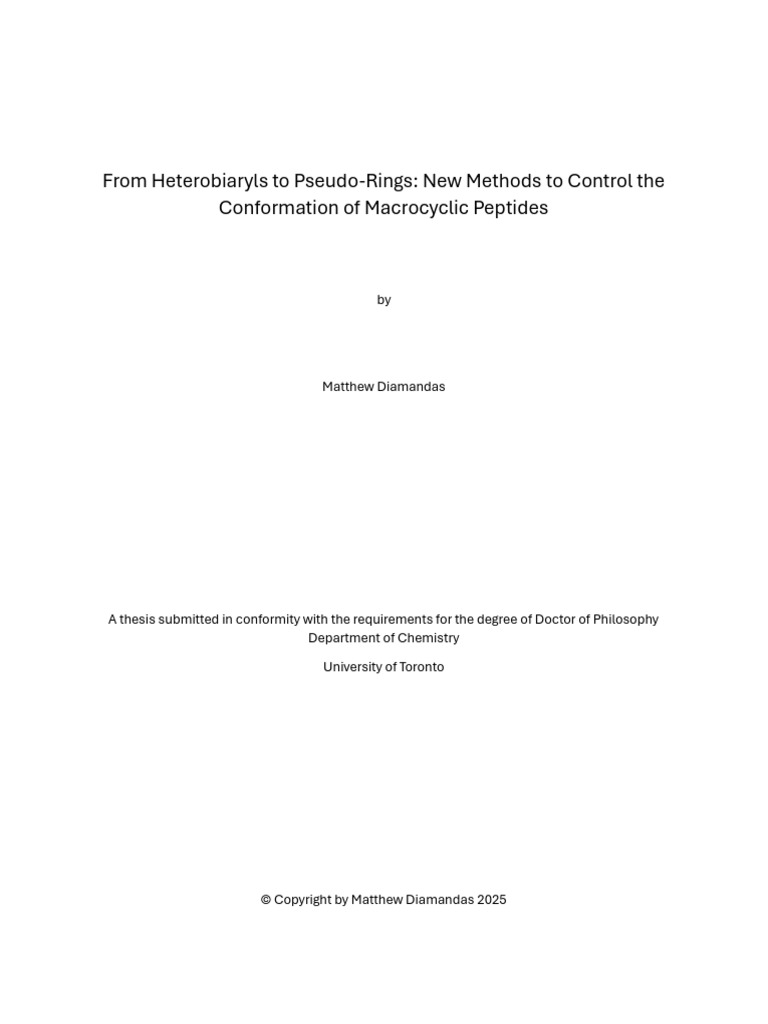 Control of Macrocyclic Peptide Conformation | PDF | Cell Membrane ...