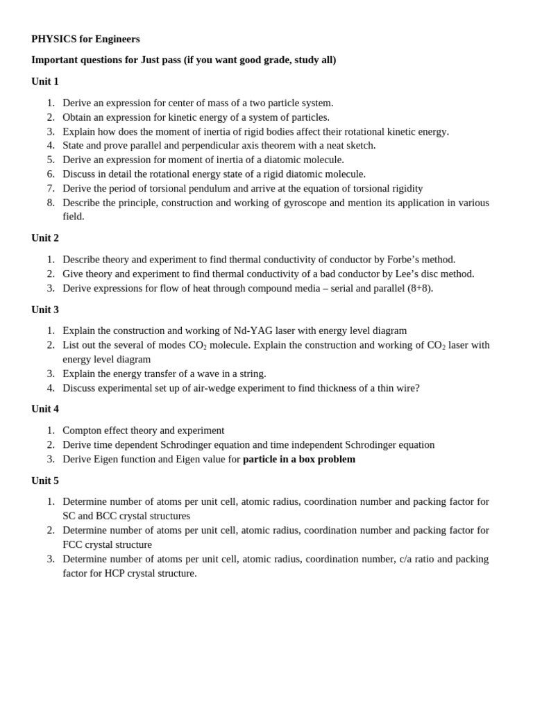 Essential Physics Concepts for Engineers | PDF
