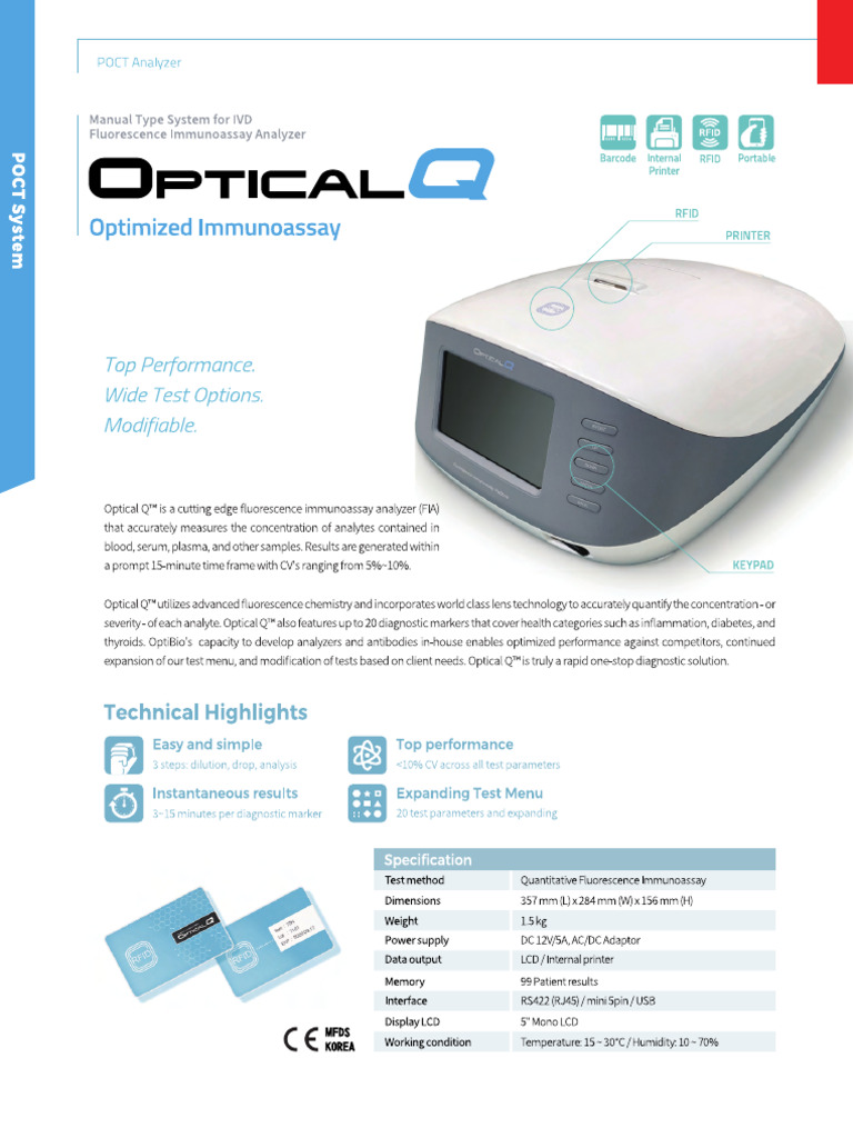 Optical Q - Fluorescence Immunoassay - KJL | PDF | Human Chorionic ...