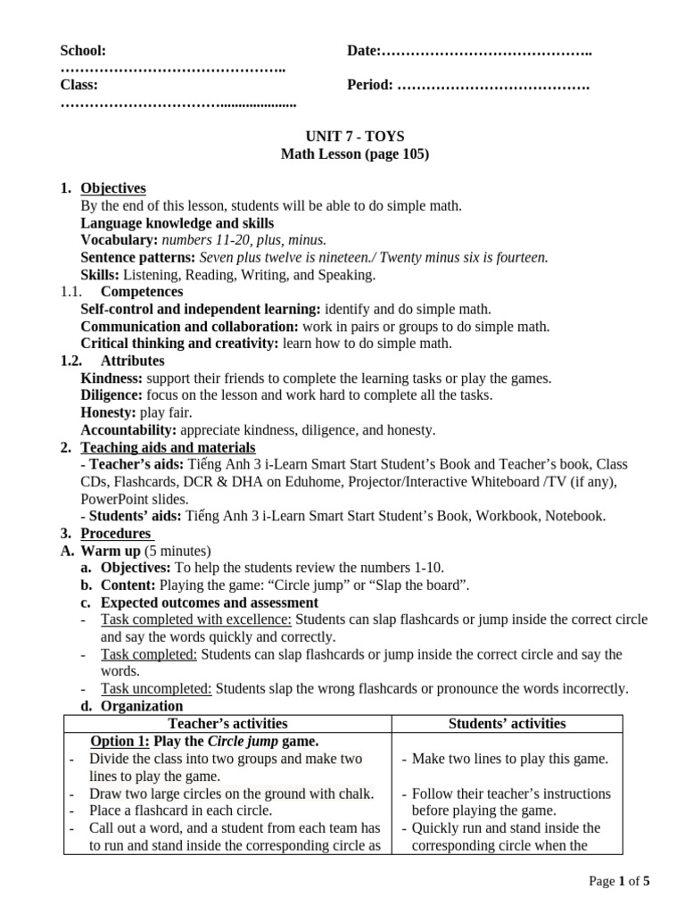 Unit 7 - Lesson 4 - Math - Page 105 | PDF | Learning | Cognition
