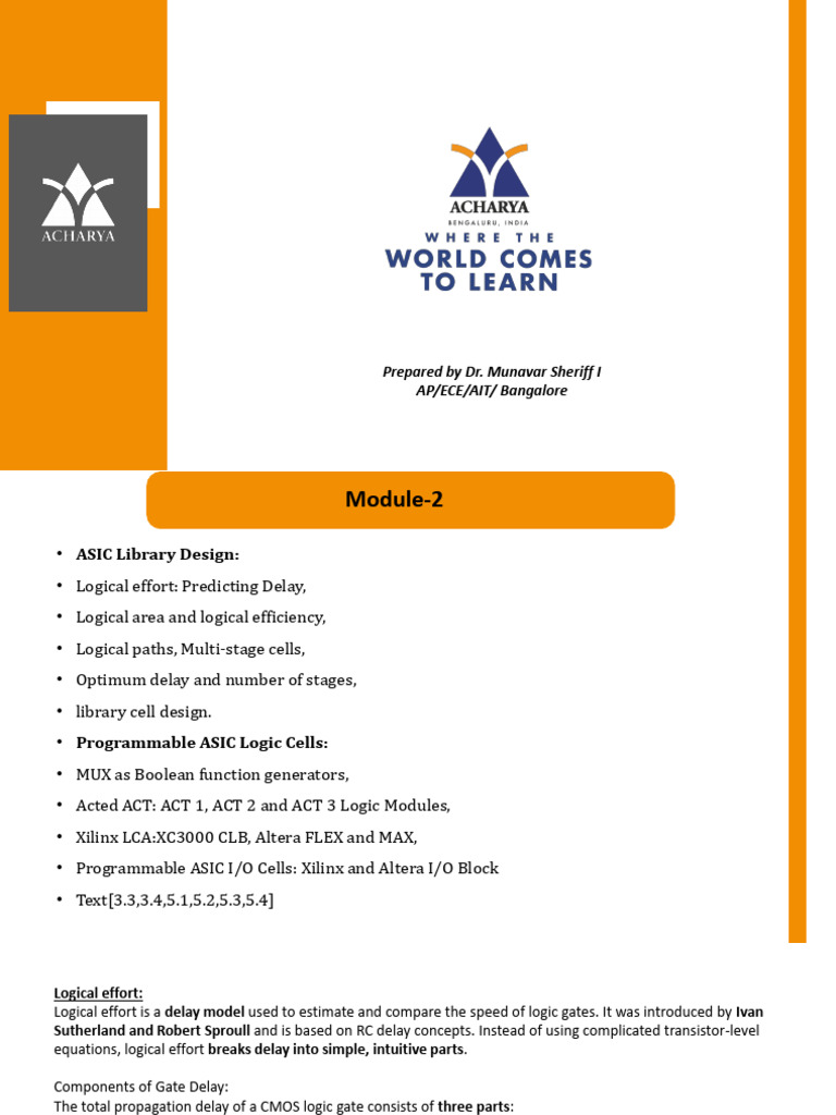 ASIC Library Design and Logical Effort | PDF | Logic Gate | Electrical ...