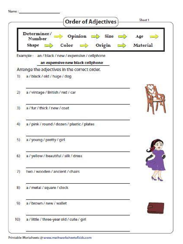 Order of Adjectives | PDF