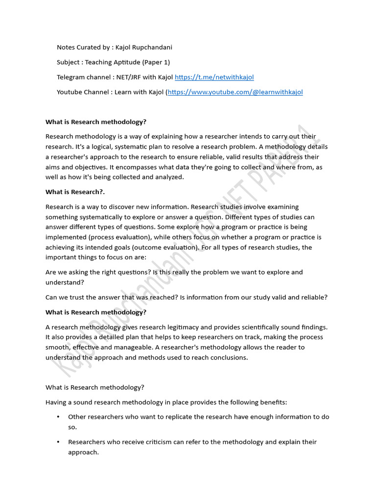 Understanding Research Methodology Basics | PDF | Positivism ...