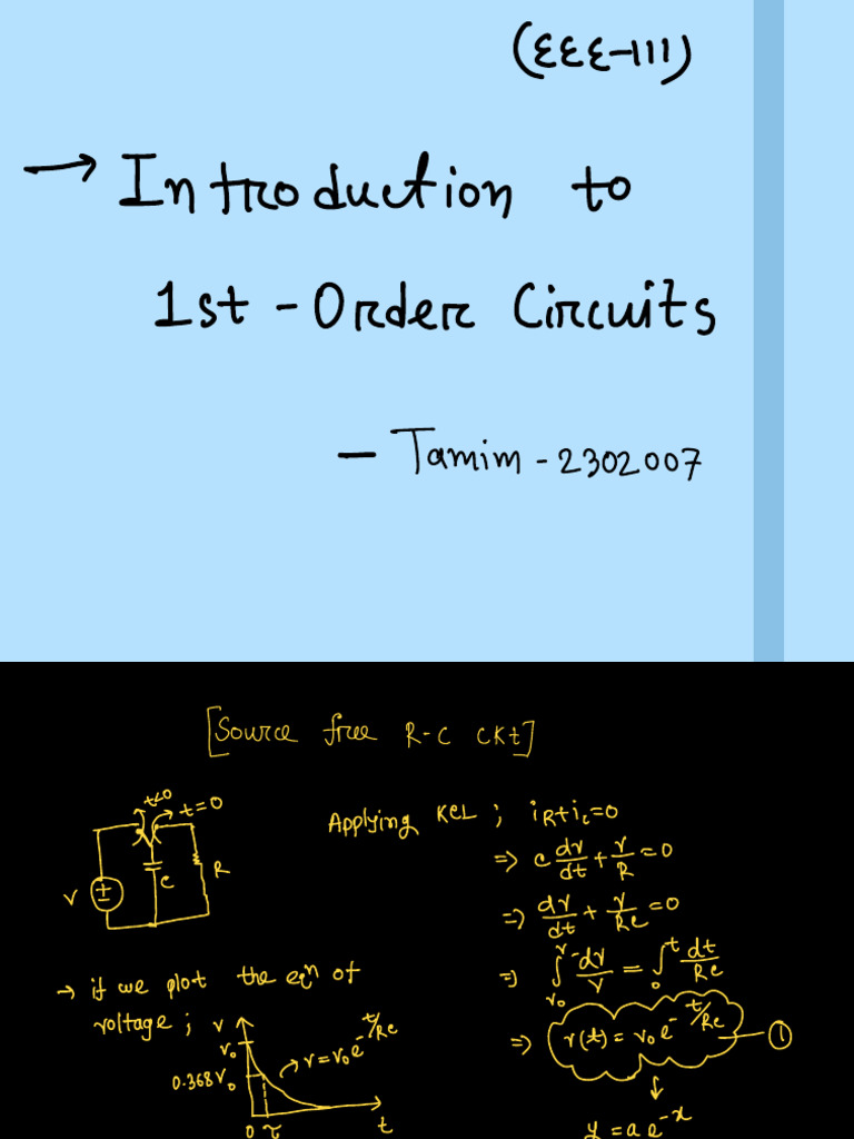 First Order Circuits | PDF