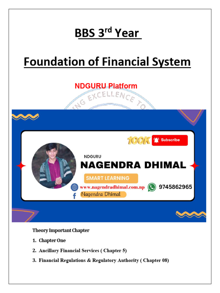 Overview of Nepal's Financial System | PDF | Banks | Securities (Finance)