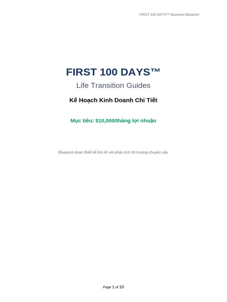 First 100 Days Business Blueprint Guide | PDF | Search Engine ...