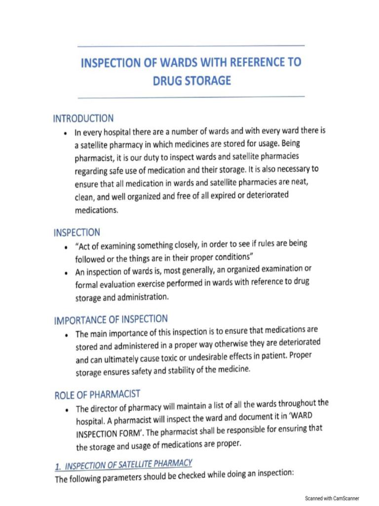 Inspection of Wards PDF | PDF