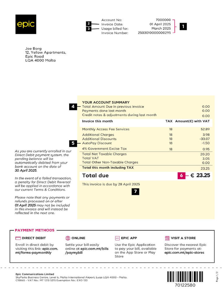 Epic Invoice Original Pixel Perfect | PDF
