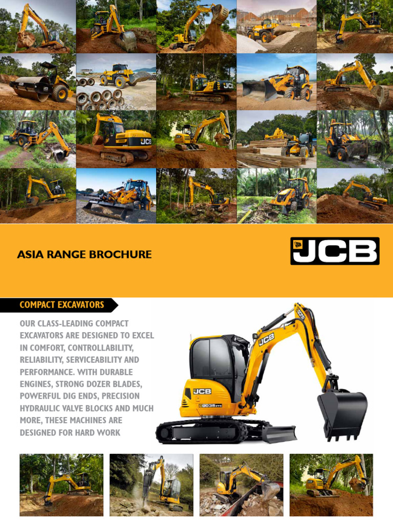 JCB Asia Excavators and Machinery Guide | PDF | Construction Equipment ...