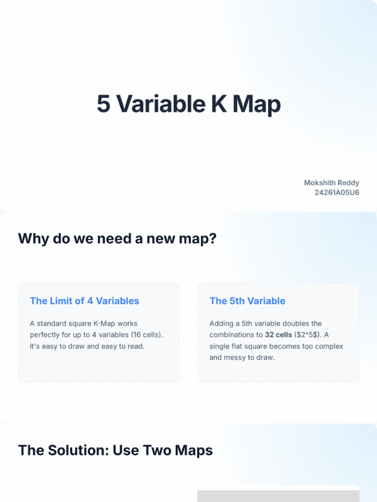 5 Variable K Map | PDF